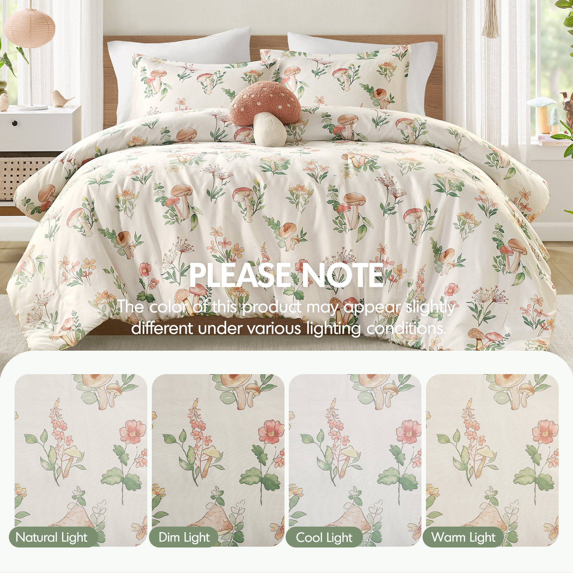 Gwen Mushroom Garden Comforter Set