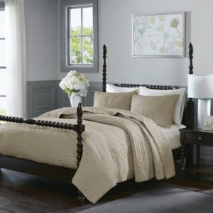 Serene 3 Piece Hand Quilted Cotton Quilt Set from Madison Park Signature in  Linen. Serene 3 Piece Hand Quilted Cotton Quilt Set from Madison Park Signature in  Linen. Serene 3 Piece Hand Quilted Cotton Quilt Set from Madison Park Signature in  Linen. Serene 3 Piece Hand Quilted Cotton Quilt Set from Madison Park Signature in  Linen. Serene 3 Piece Hand Quilted Cotton Quilt Set from Madison Park Signature in  Linen.