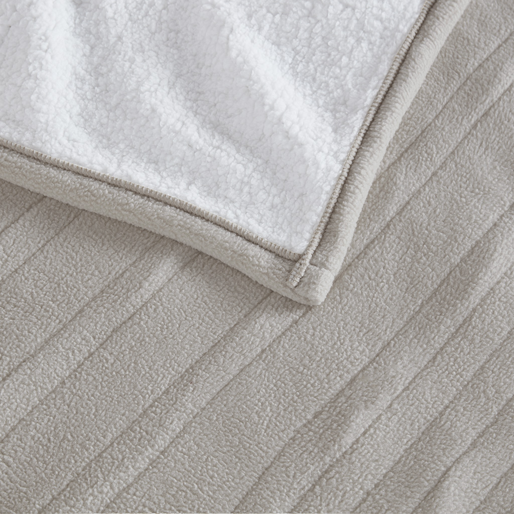 Fleece to Sherpa Heated Blanket
