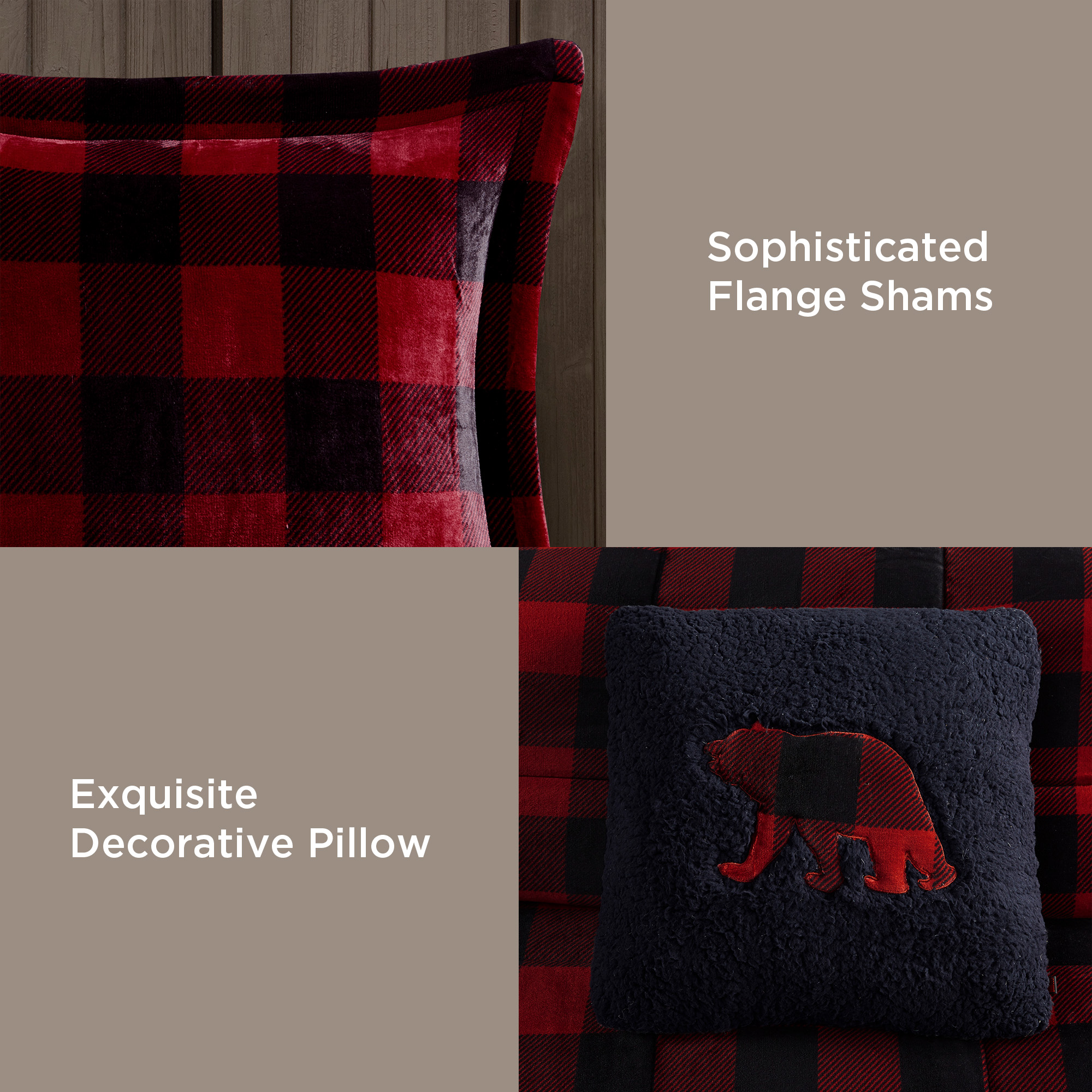 Alton Plush to Sherpa Down Alternative Comforter Set