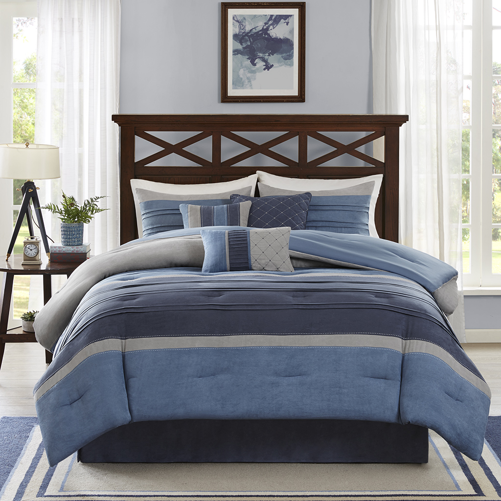 Collins 7 Piece Microsuede Comforter Set