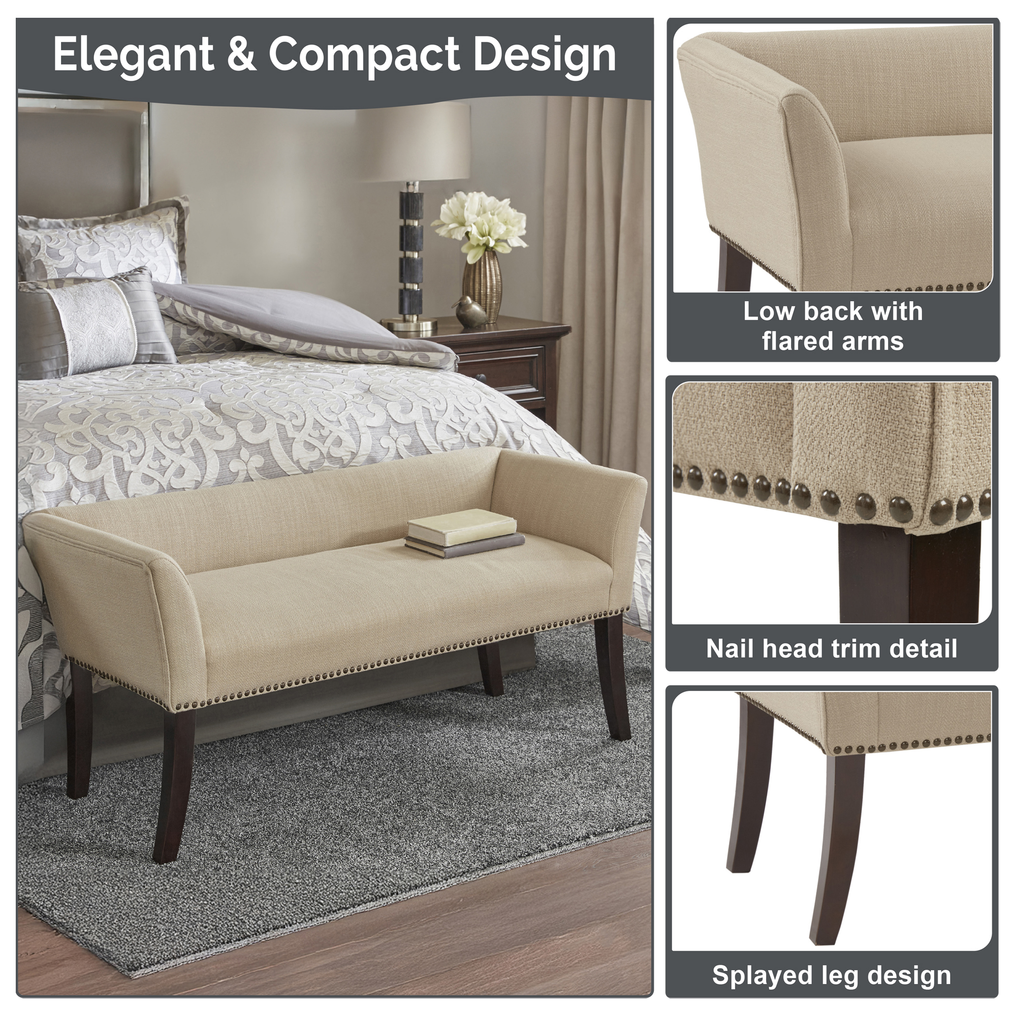 Welburn Upholstered Bench