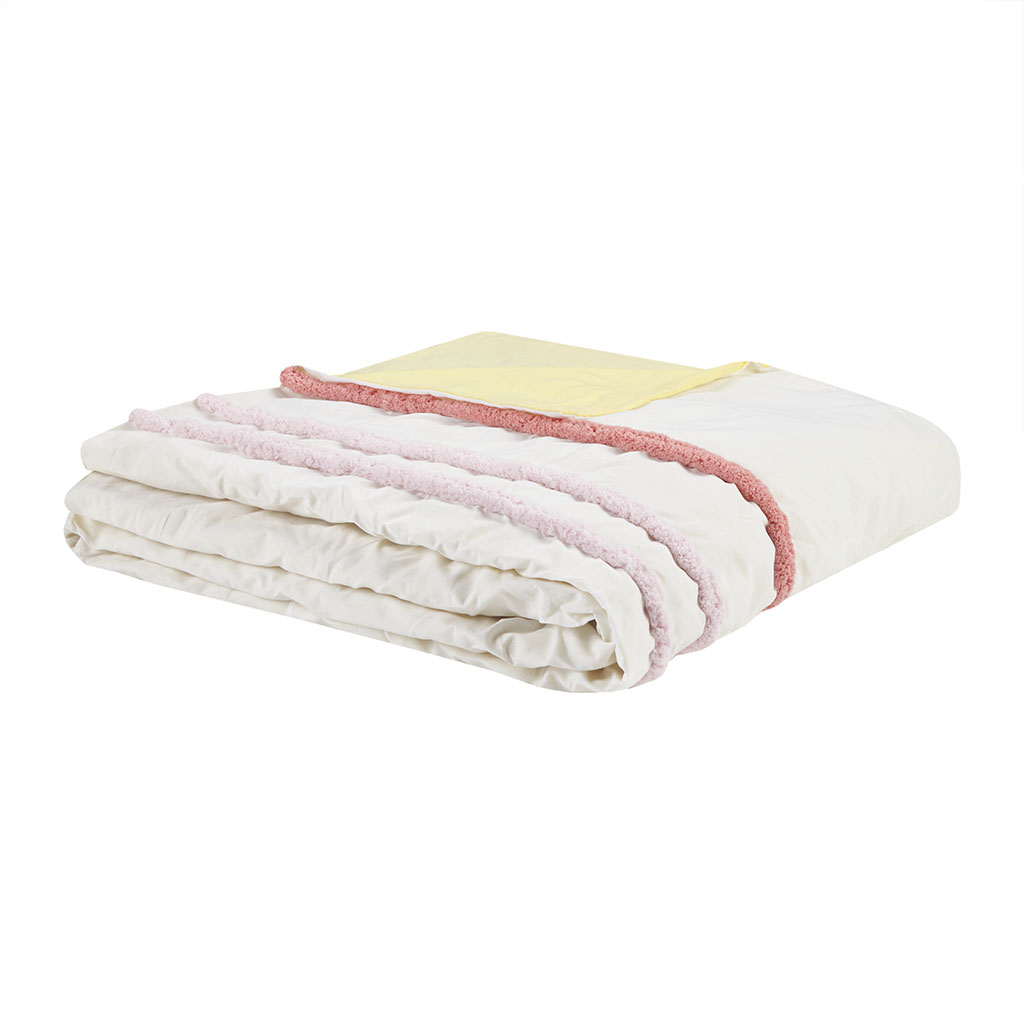 Haisley Cotton Duvet Cover Set with Chenille Trim