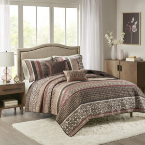 Princeton 5 Piece Jacquard Quilt Set with Throw Pillows from Madison Park in  Red. Princeton 5 Piece Jacquard Quilt Set with Throw Pillows from Madison Park in  Red. Princeton 5 Piece Jacquard Quilt Set with Throw Pillows from Madison Park in  Red. Princeton 5 Piece Jacquard Quilt Set with Throw Pillows from Madison Park in  Red. Princeton 5 Piece Jacquard Quilt Set with Throw Pillows from Madison Park in  Red.