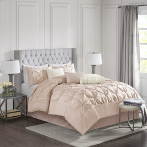 Laurel 7 Piece Tufted Comforter Set from Madison Park in  Blush. Laurel 7 Piece Tufted Comforter Set from Madison Park in  Blush. Laurel 7 Piece Tufted Comforter Set from Madison Park in  Blush. Laurel 7 Piece Tufted Comforter Set from Madison Park in  Blush. Laurel 7 Piece Tufted Comforter Set from Madison Park in  Blush.