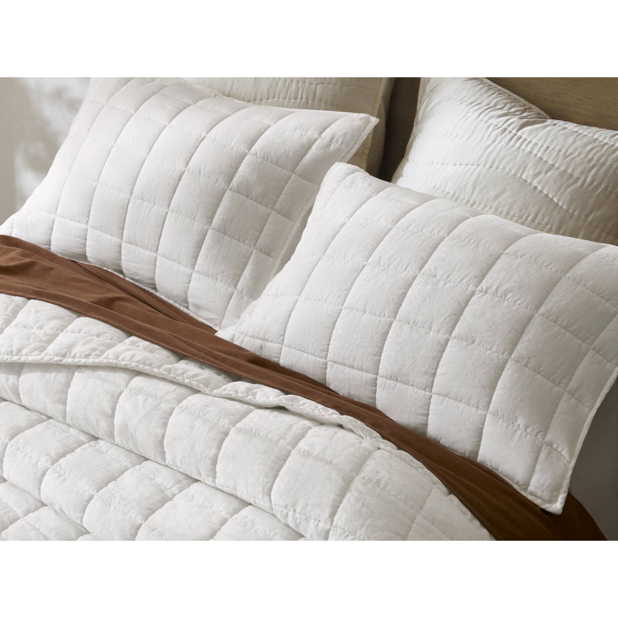 French Flax Linen Garment Washed Quilt Set