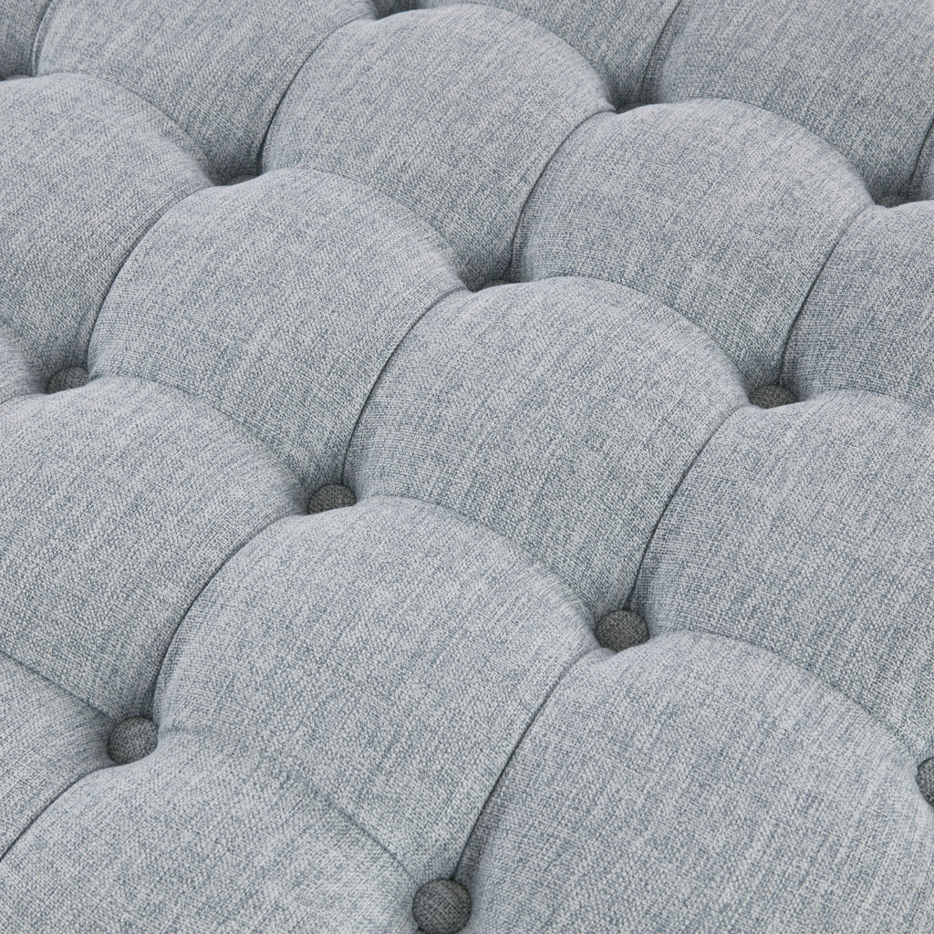 Terri Skirted Tufted 32″ Round Ottoman