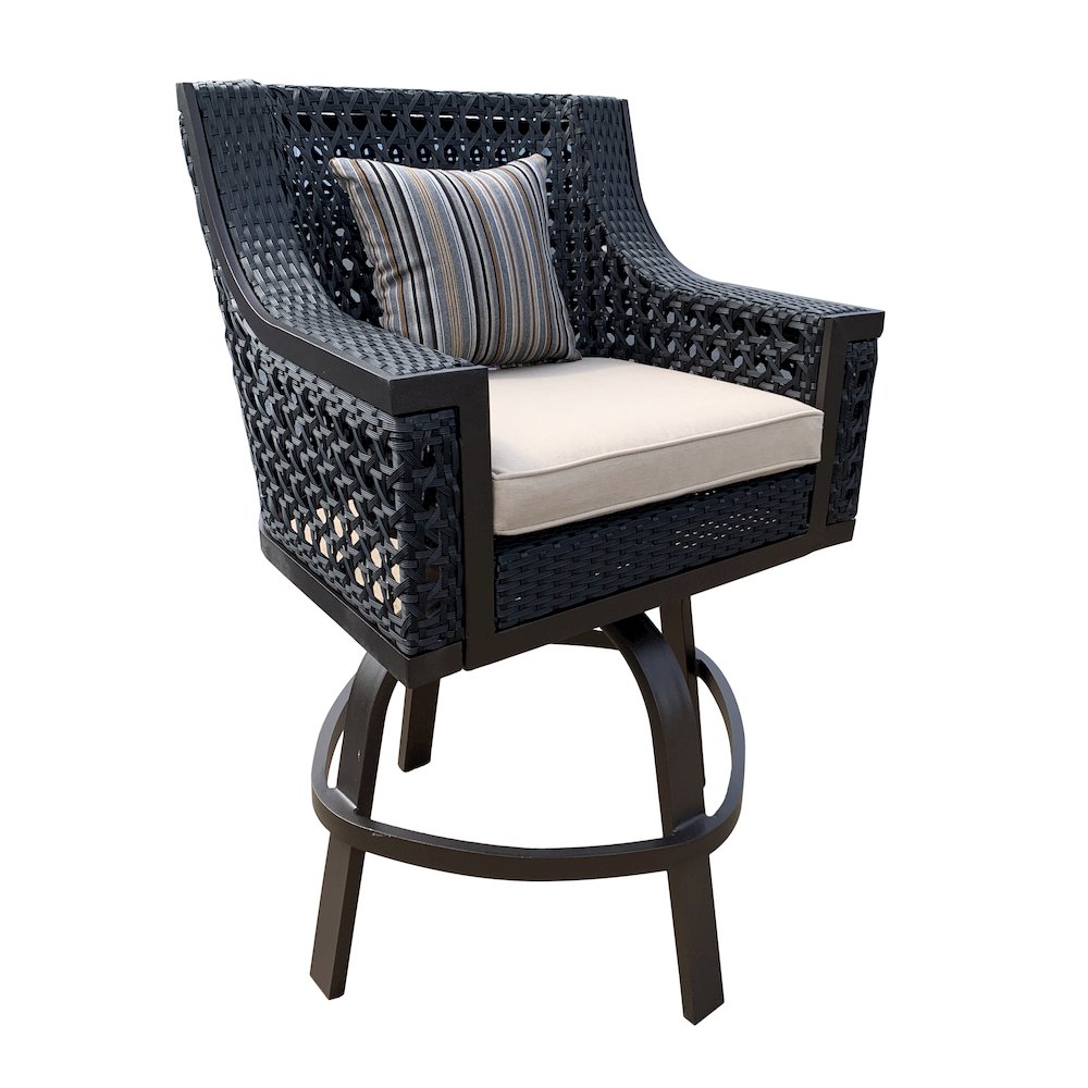 Monterey Bar Stool Chair with Cushion and pillow