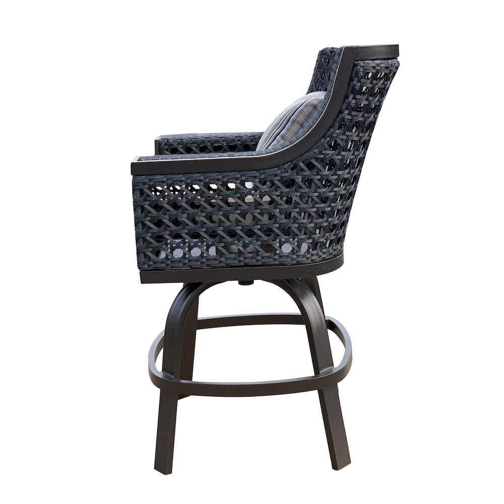 Monterey Bar Stool Chair with Cushion and pillow