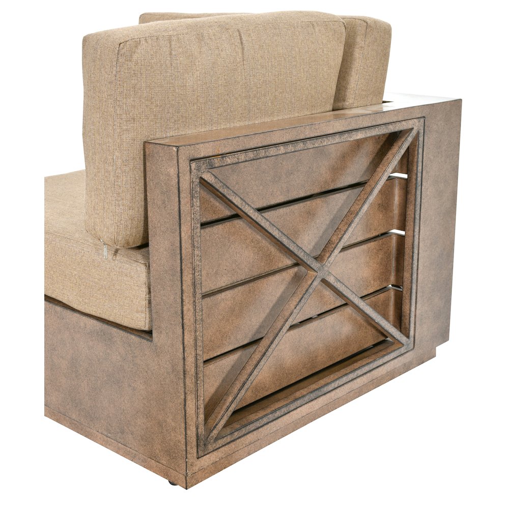 Modern Rustic  Right and Left Arm Single Seaters With Cushions