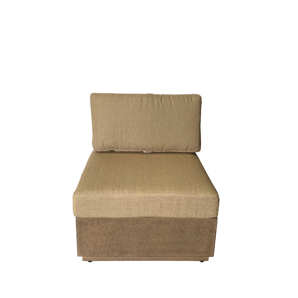 Modern Rustic Armless Single Seaters With Cushions