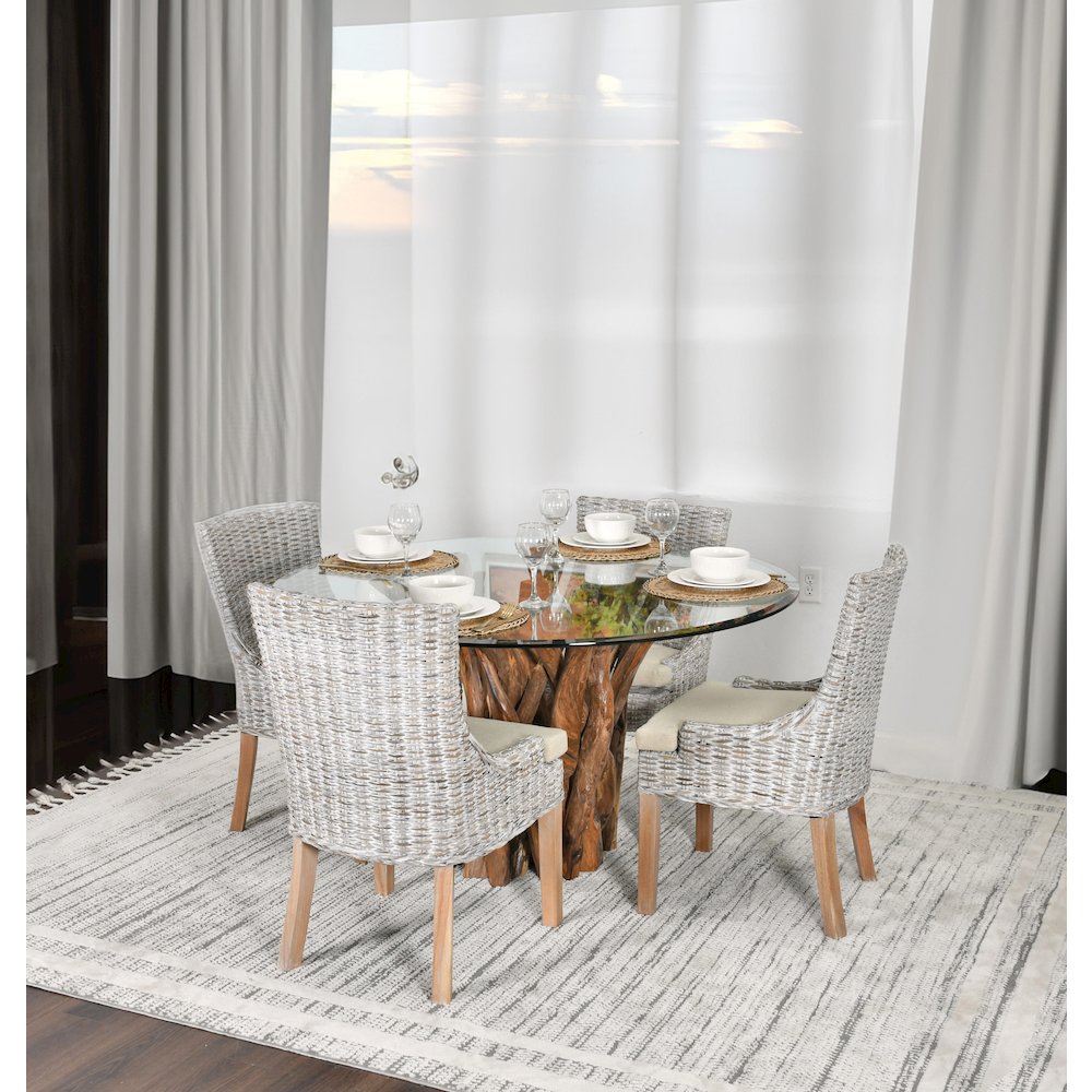 Alfresco Dining Chair Kuba Weave Savannah Wash