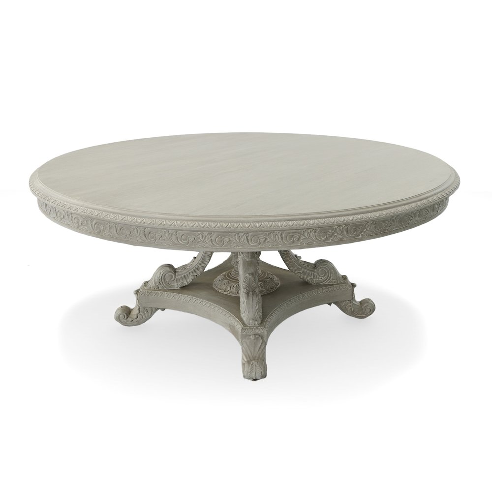 Mystique Gray Mahogany Anglia 72”Rd Dining Table