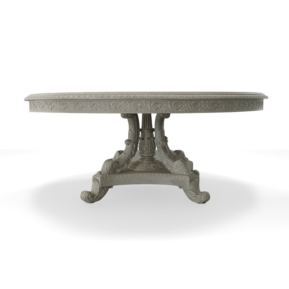 Mystique Gray Mahogany Anglia 72”Rd Dining Table