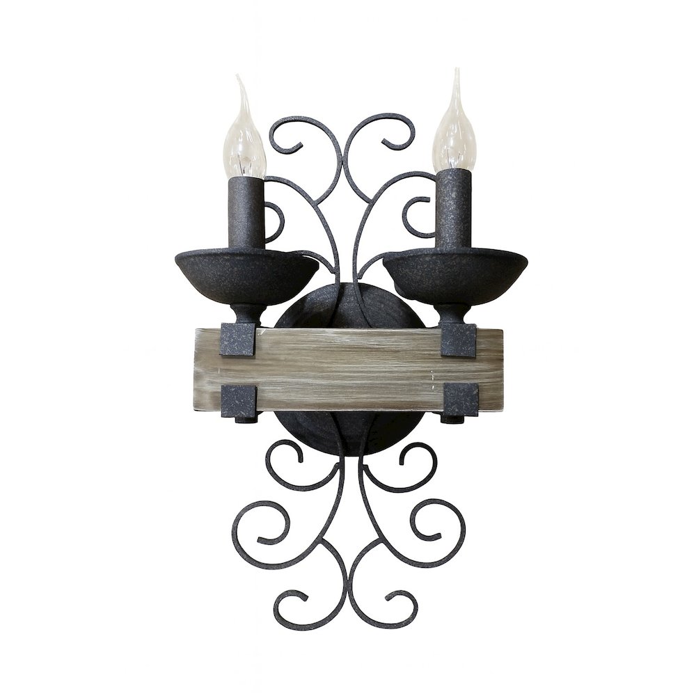 2 Pack Ridge Line Double Sconce