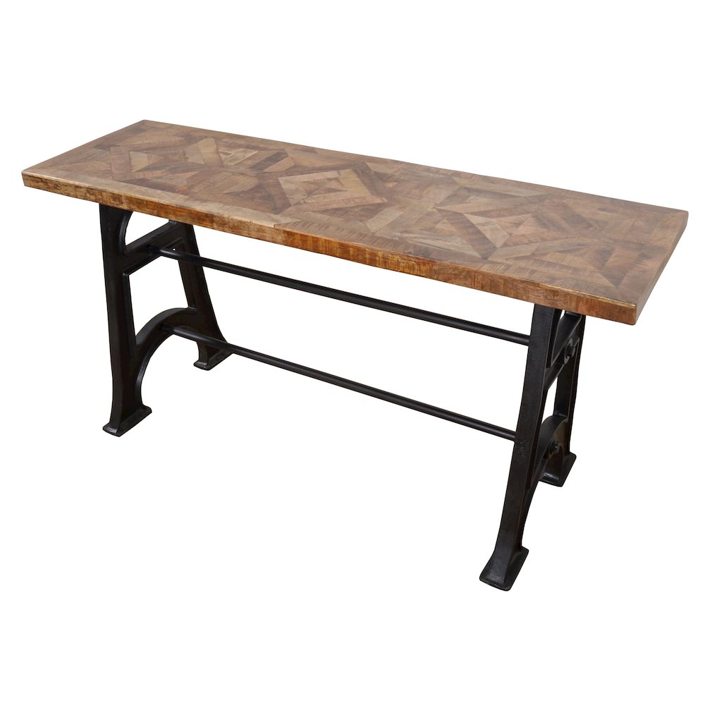 Mango Wood Industrial Console Table