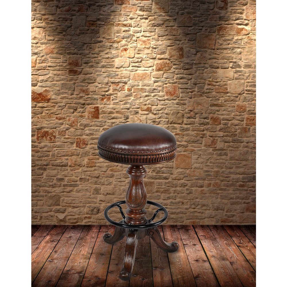 Church Street Leather Bar Height Stool