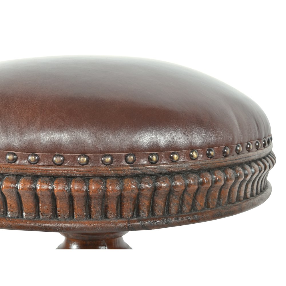 Church Street Leather Bar Height Stool