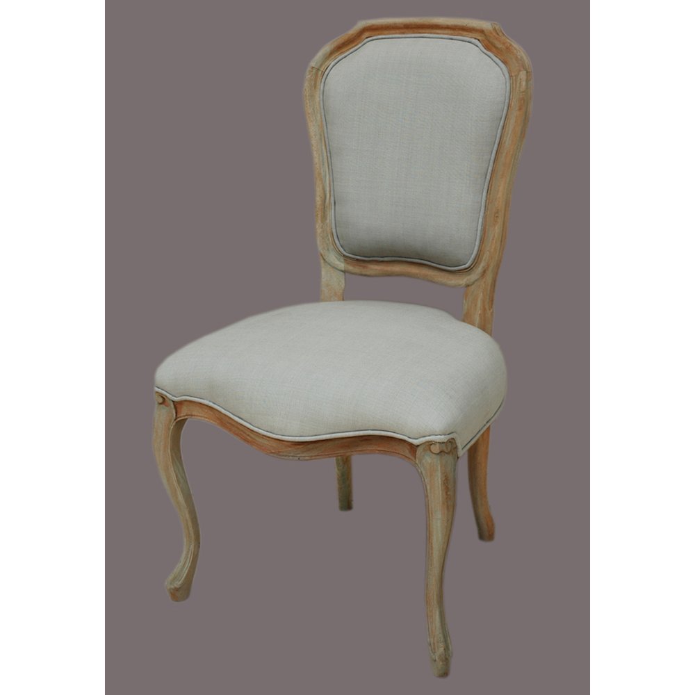 Farmhouse  Side Linen Chair