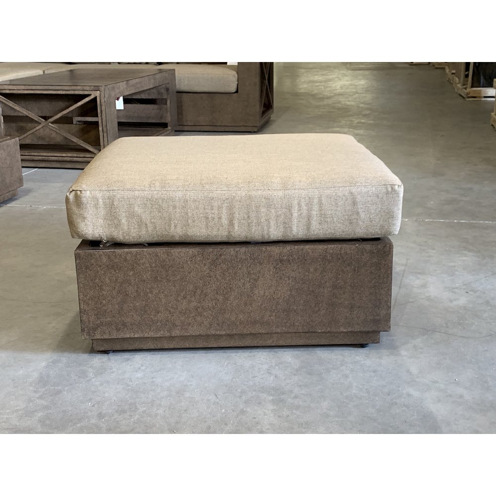 Modern Rustic Ottoman With Cushion