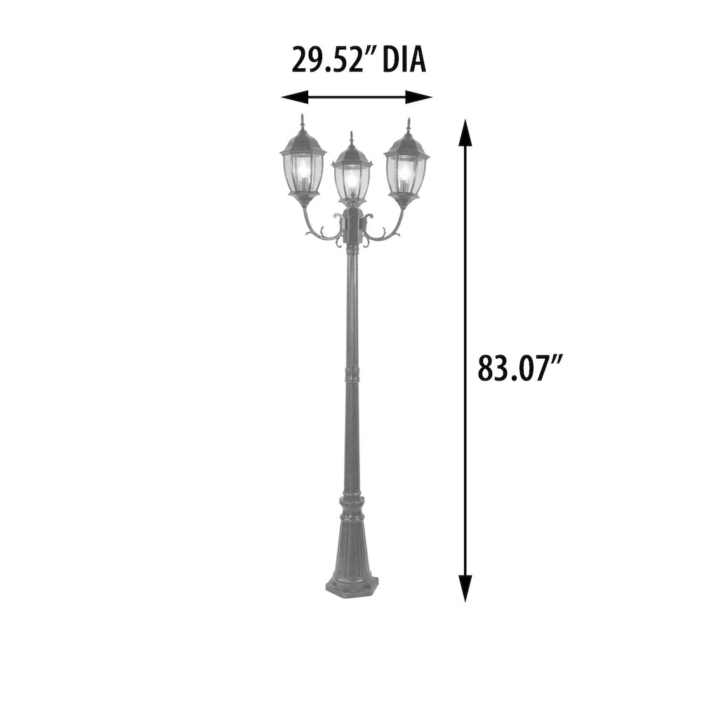 Aston 3 Light Street Lamp