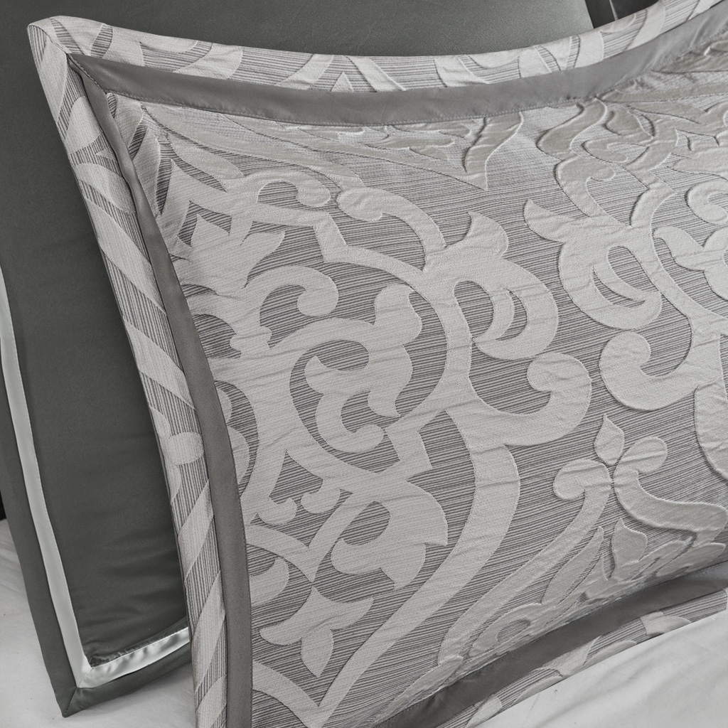 Odette 8 Piece Jacquard Comforter Set