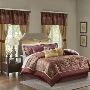 Brystol 24 Piece Room in a Bag from Madison Park Essentials in  Red. Brystol 24 Piece Room in a Bag from Madison Park Essentials in  Red. Brystol 24 Piece Room in a Bag from Madison Park Essentials in  Red. Brystol 24 Piece Room in a Bag from Madison Park Essentials in  Red. Brystol 24 Piece Room in a Bag from Madison Park Essentials in  Red.