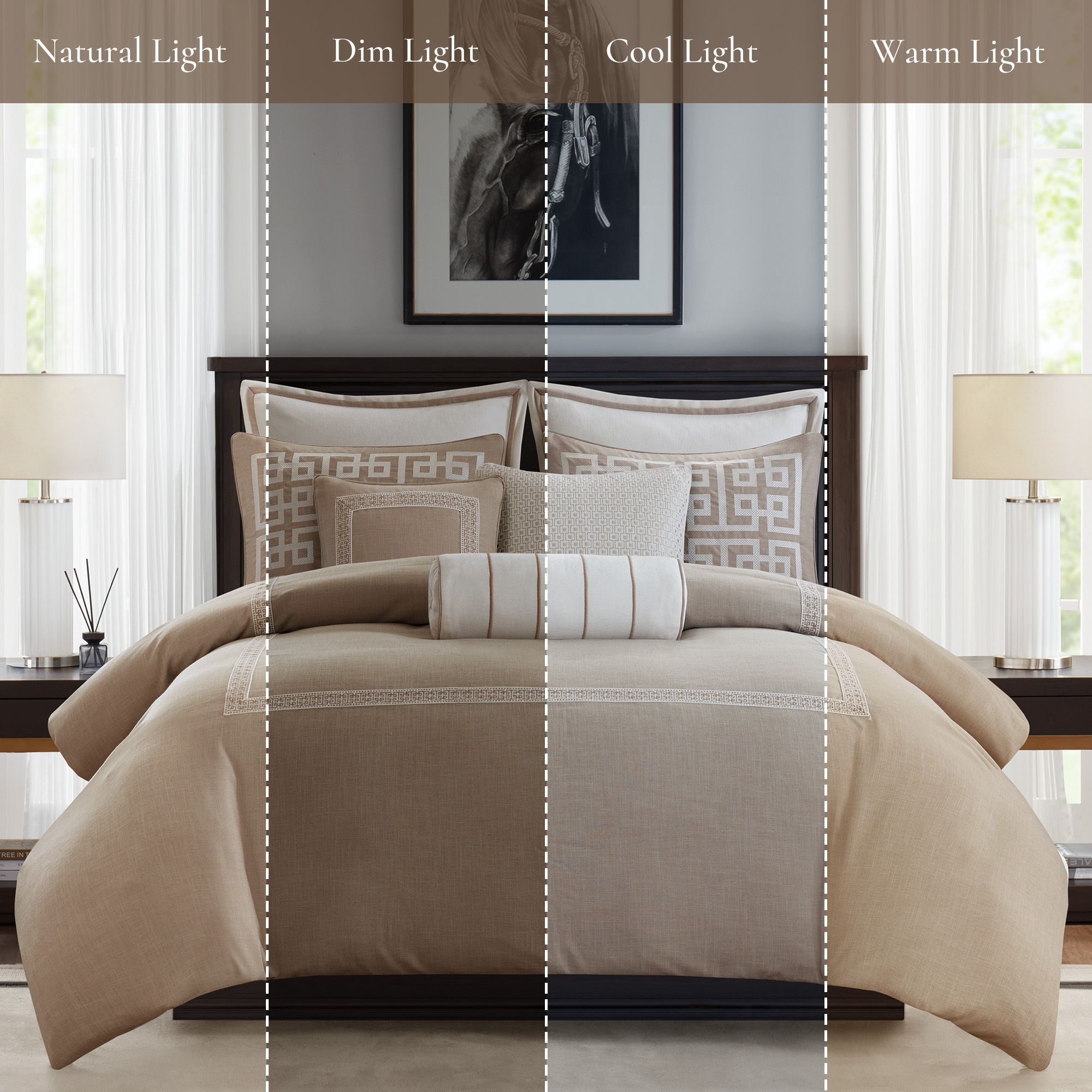 Jarvis Embroidery Oversized Duvet Style Comforter Set