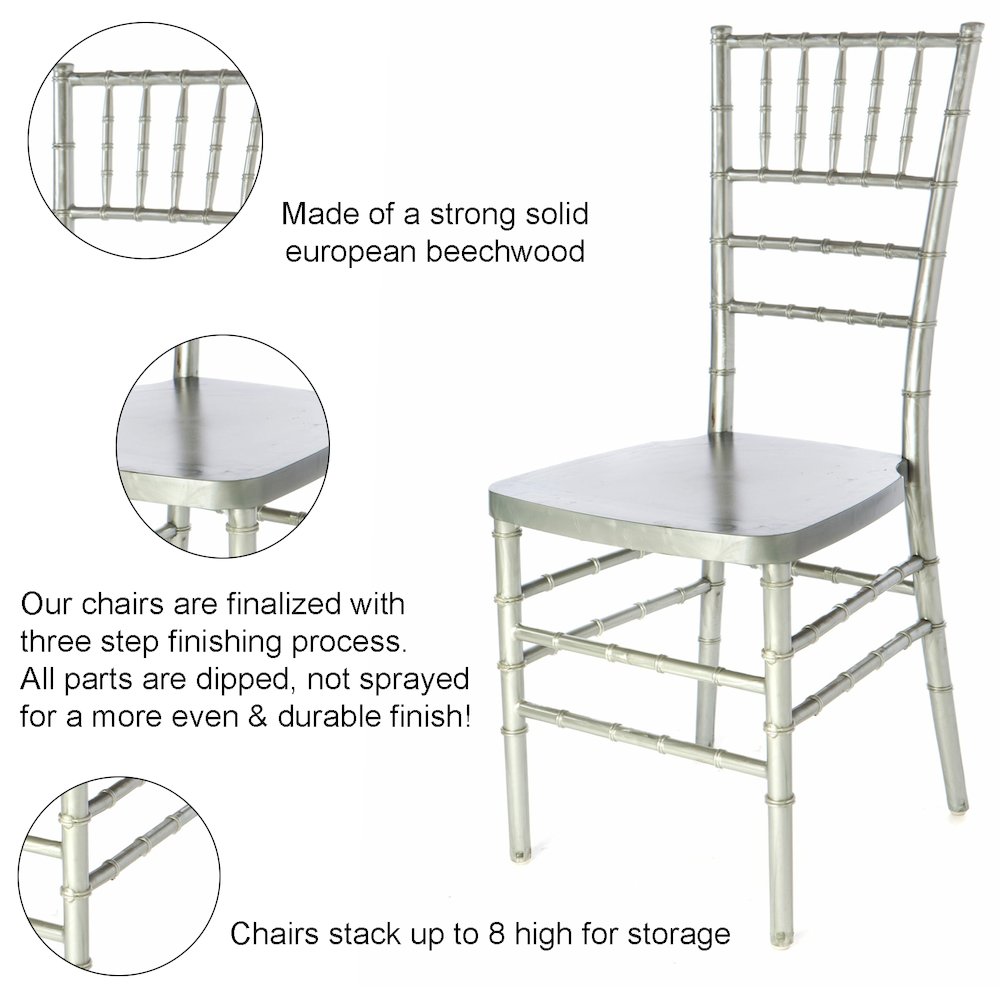 Commerical Seating Products European Silver Wood Dining Chairs