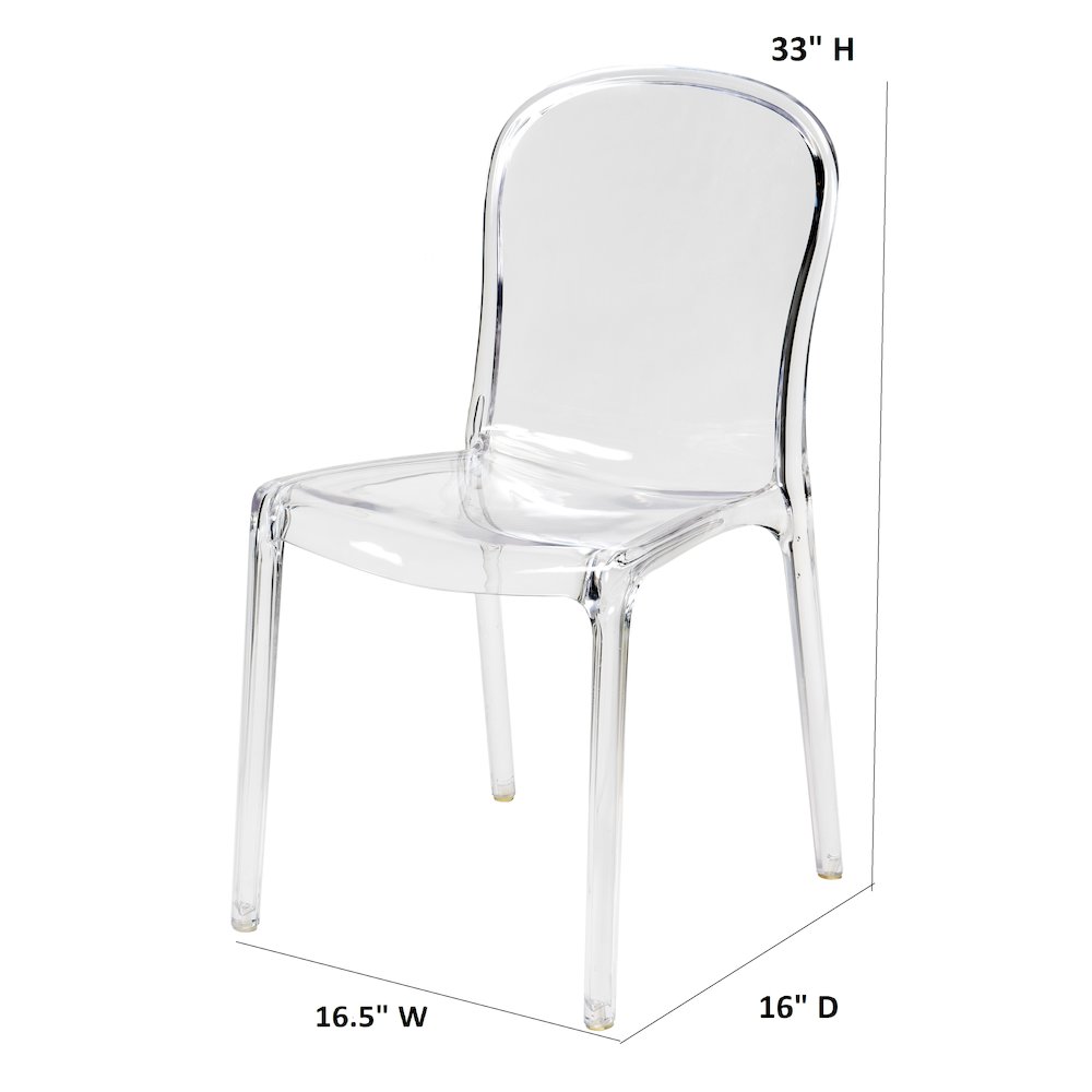 Commerical Seating Products Clear Genoa Chairs