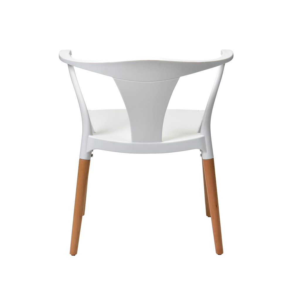 Commerical Seating Products Mid Century Modern White Dining Chairs