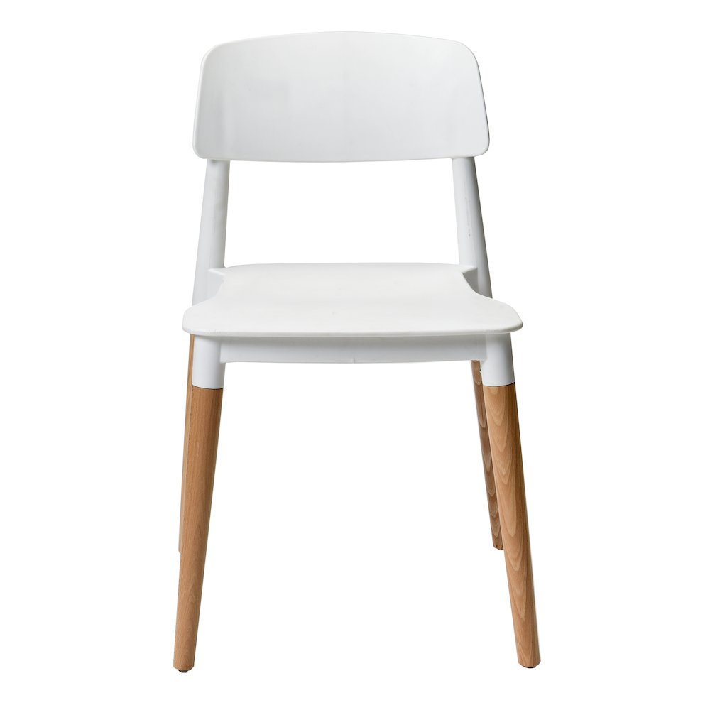 Commerical Seating Products Mid Century Modern White Dining Chairs