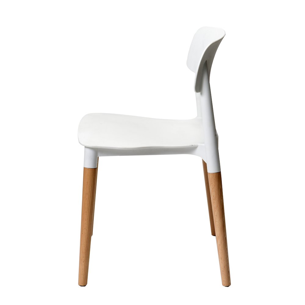 Commerical Seating Products Mid Century Modern White Dining Chairs