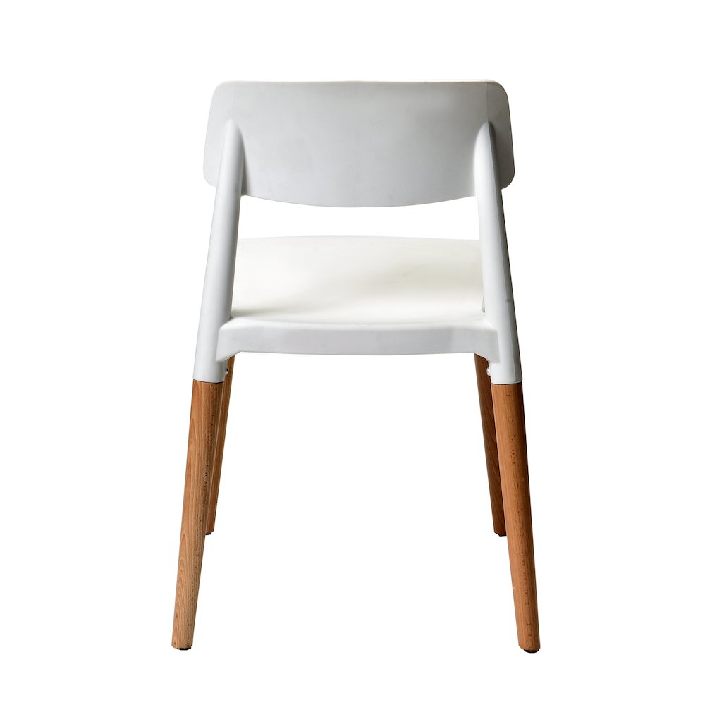 Commerical Seating Products Mid Century Modern White Dining Chairs