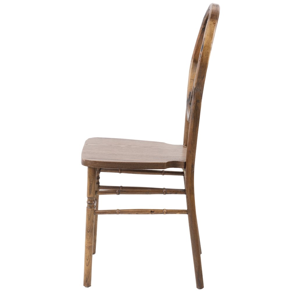 Commerical Seating Products Diamond Real Dark Walnut Wood Chairs