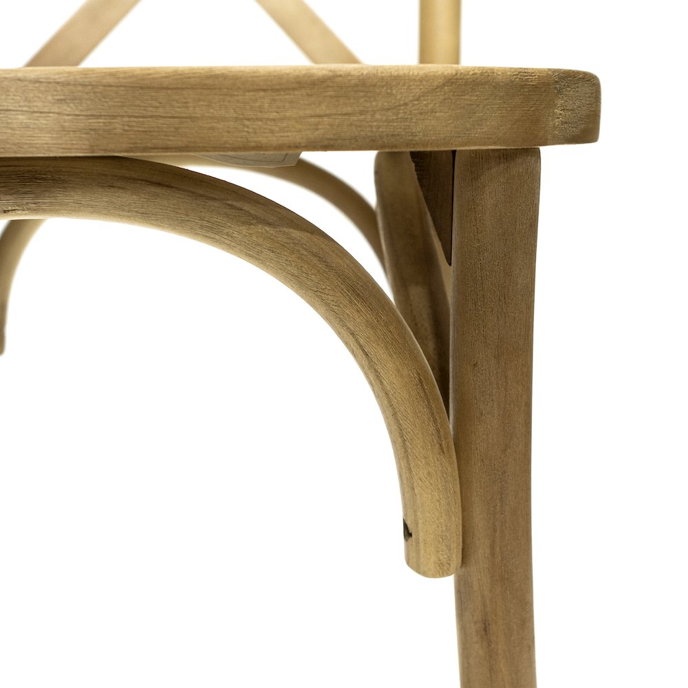 Commerical Seating Products Antique Fruitwood Crossback Dining Chairs