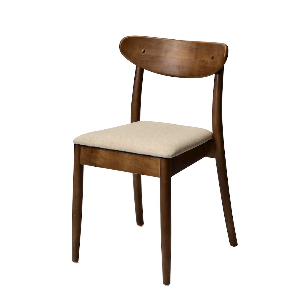 Commerical Seating Products Mid Century Café Dark Walnut Dining Chairs