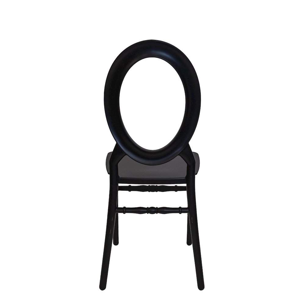 Set Of 2 O Back Chair – Black