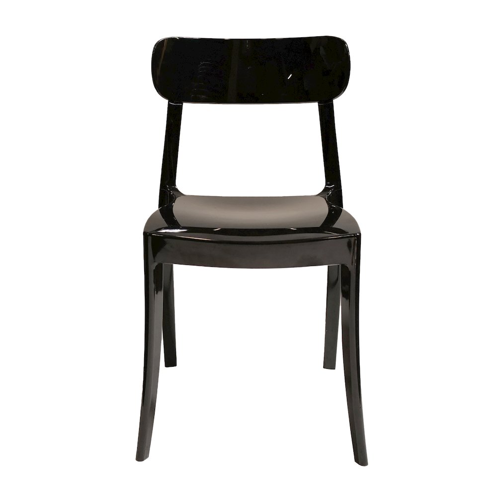 Set Of 1 Grace Polycarbonate Dining Chair – Black