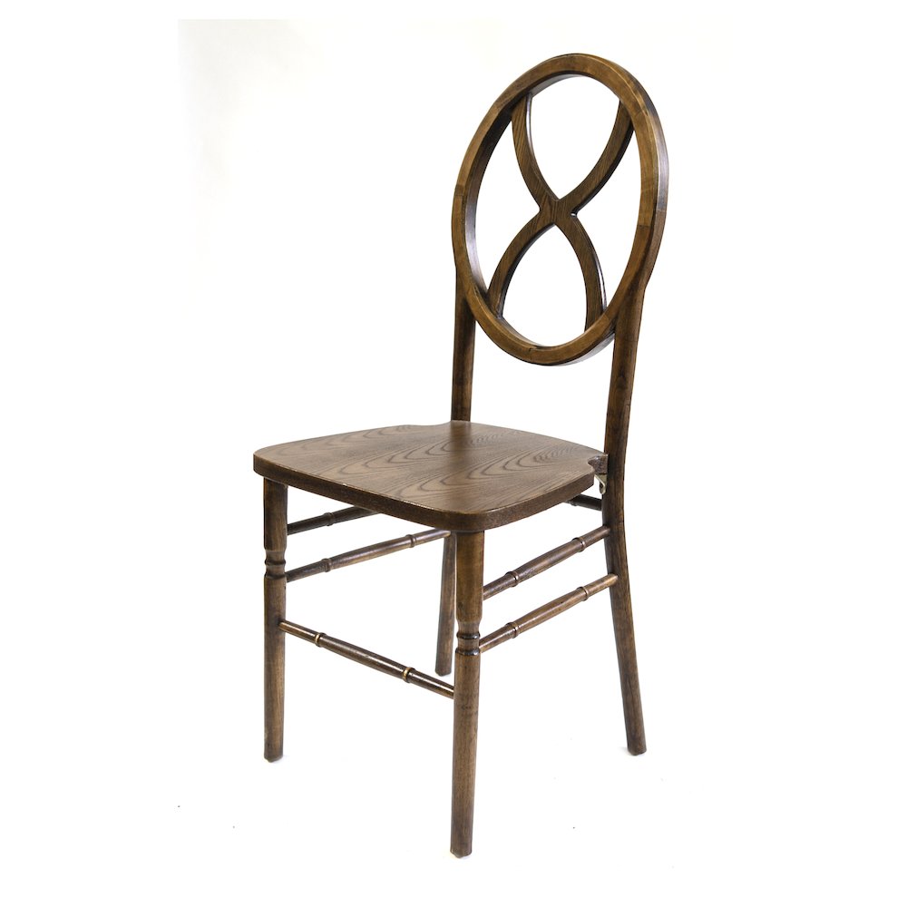 Commerical Seating Products Sandglass Real Dark Walnut Wood Chairs