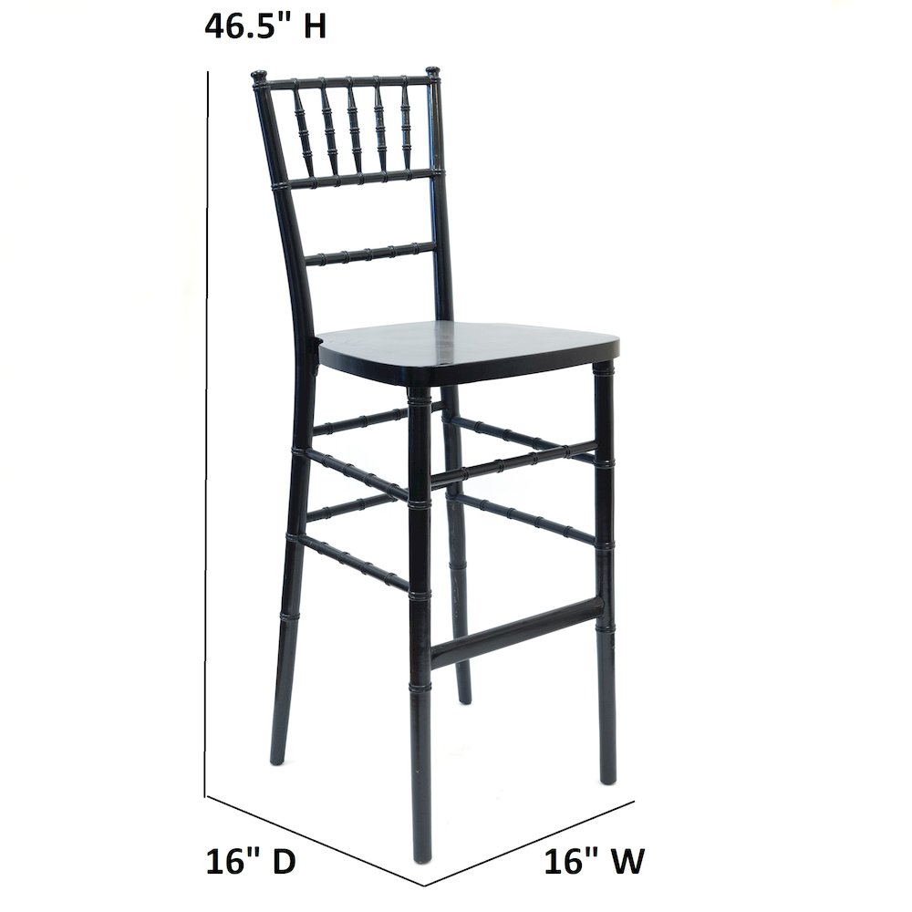 Commerical Seating Products European Black Wood Dining Bar Stool Chairs