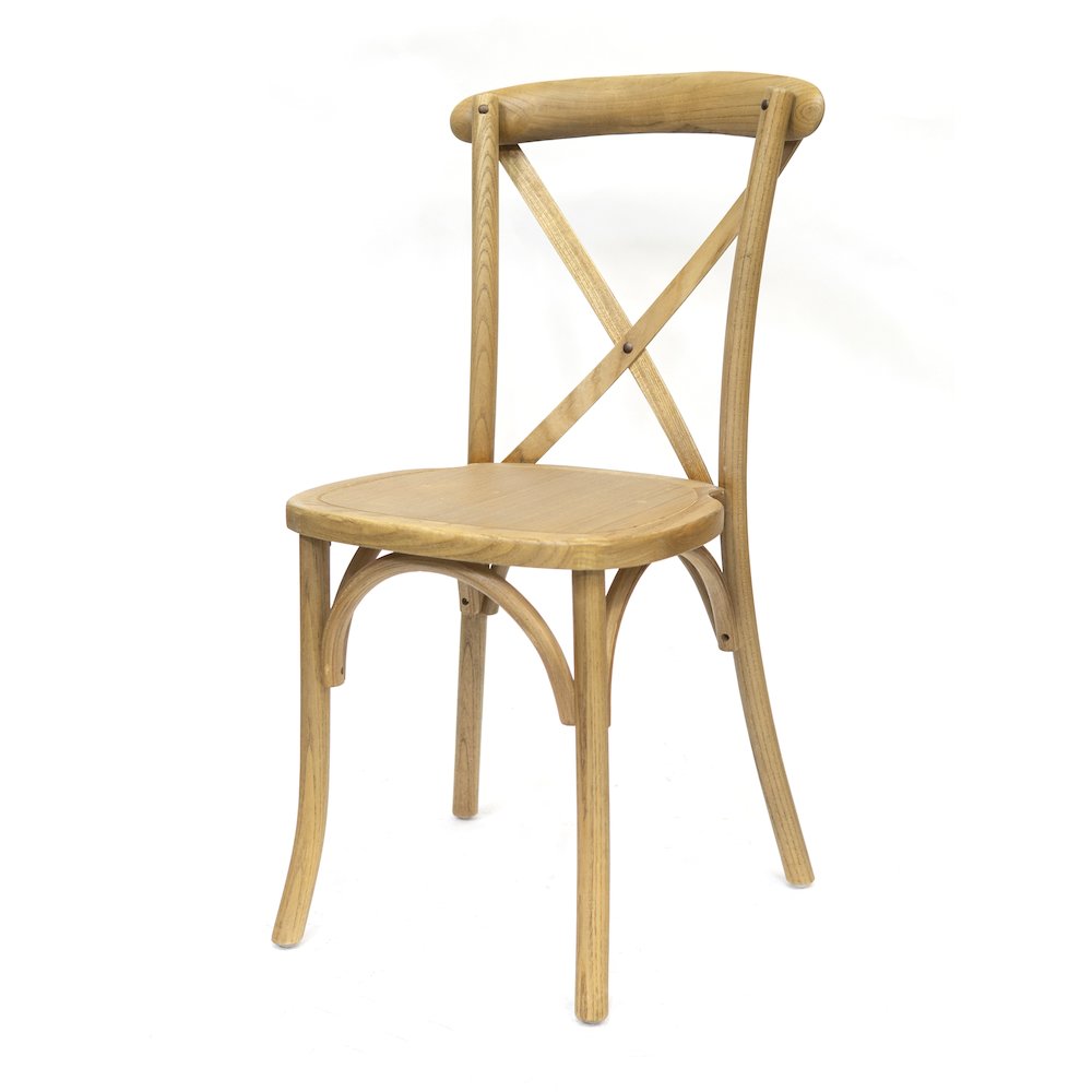 Commerical Seating Products Rustic Tinted Raw Crossback Dining Chairs