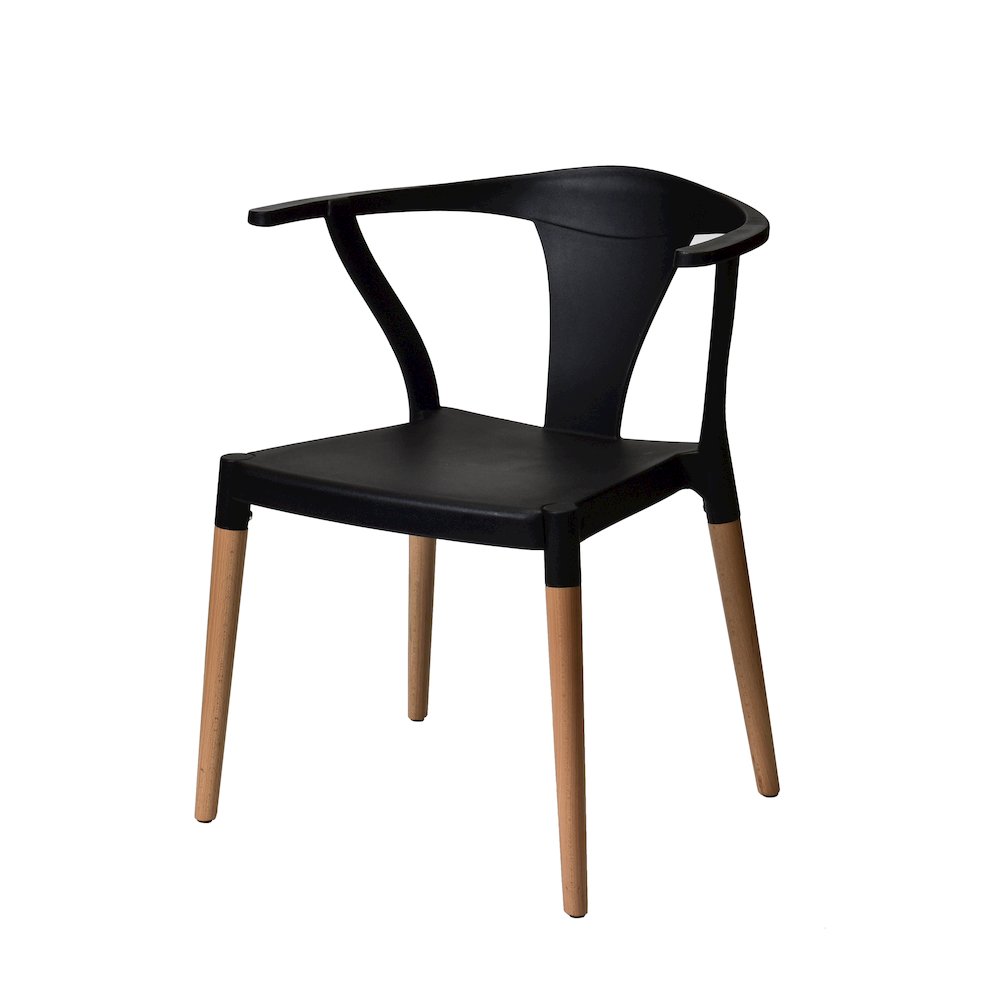 Commerical Seating Products Mid Century Modern Black Dining Chairs