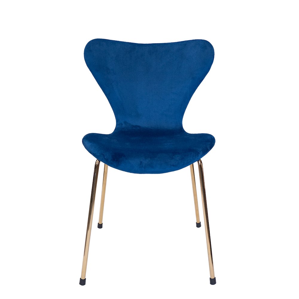 Commercial Seating Products Velour Side Chair (Set of 2) -Blue