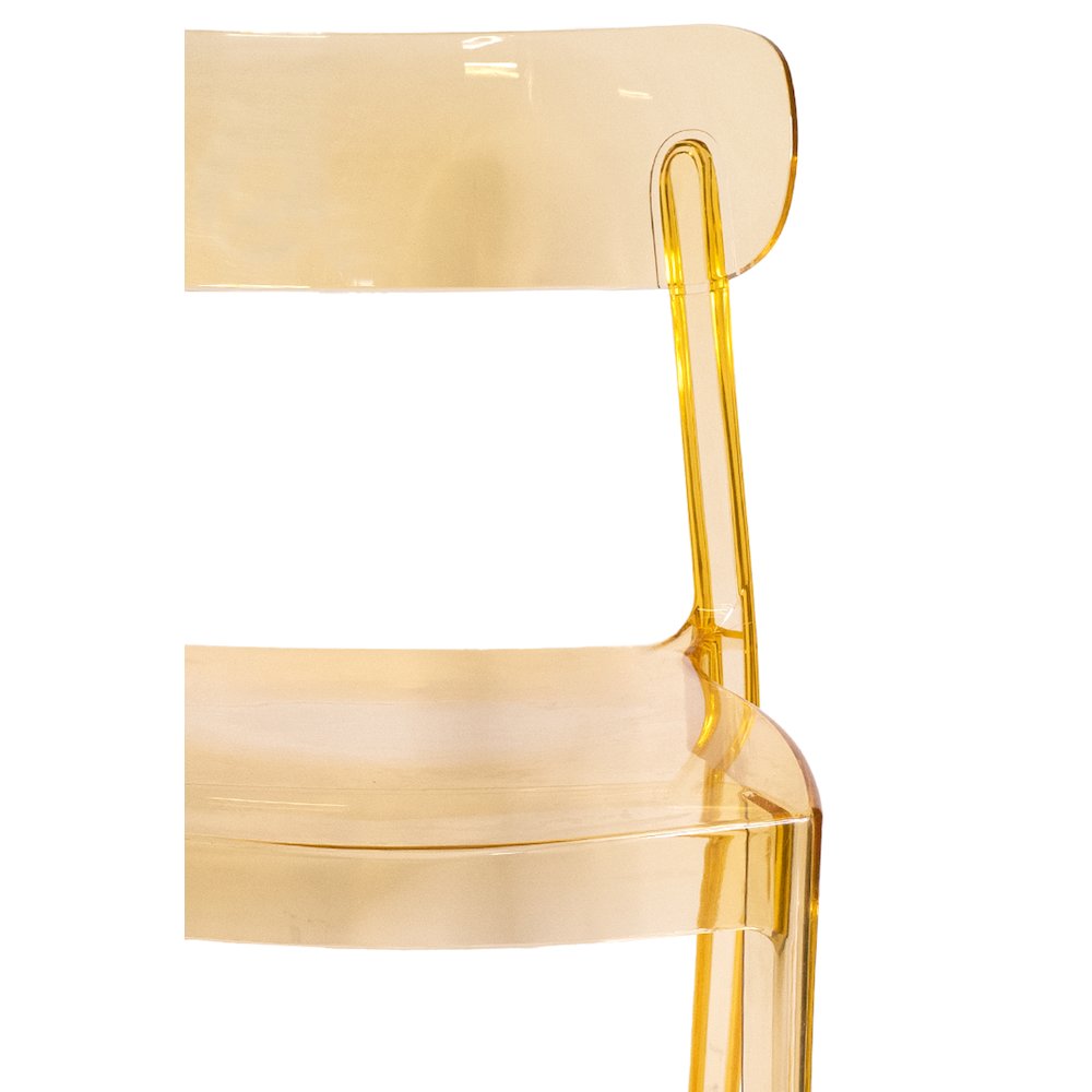 Set of 1 Commercial Seating Products Grace Chair in gold made of  Polycarbonate