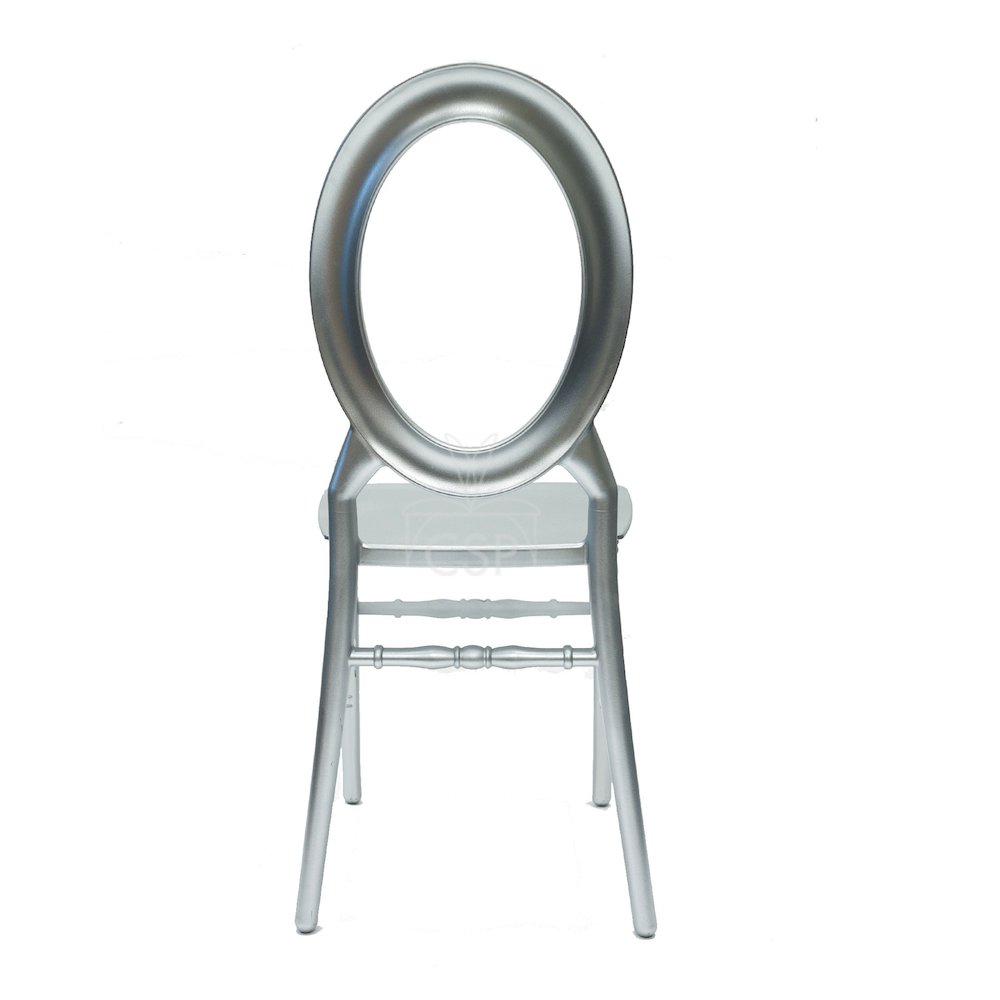 Set Of 1 O Back Chair – Silver