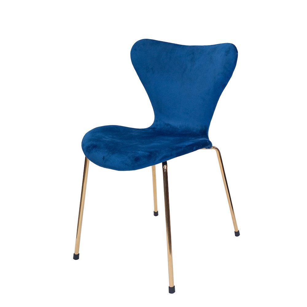 Commercial Seating Products Velour Side Chair (Set of 2) -Blue