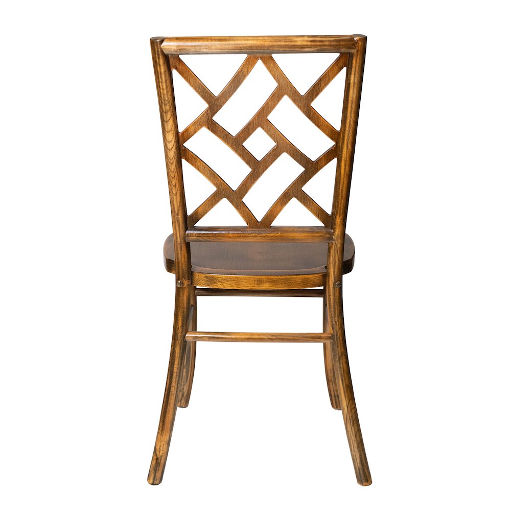 Set Of 1 Mosaic Dining Chair – Golden Teak
