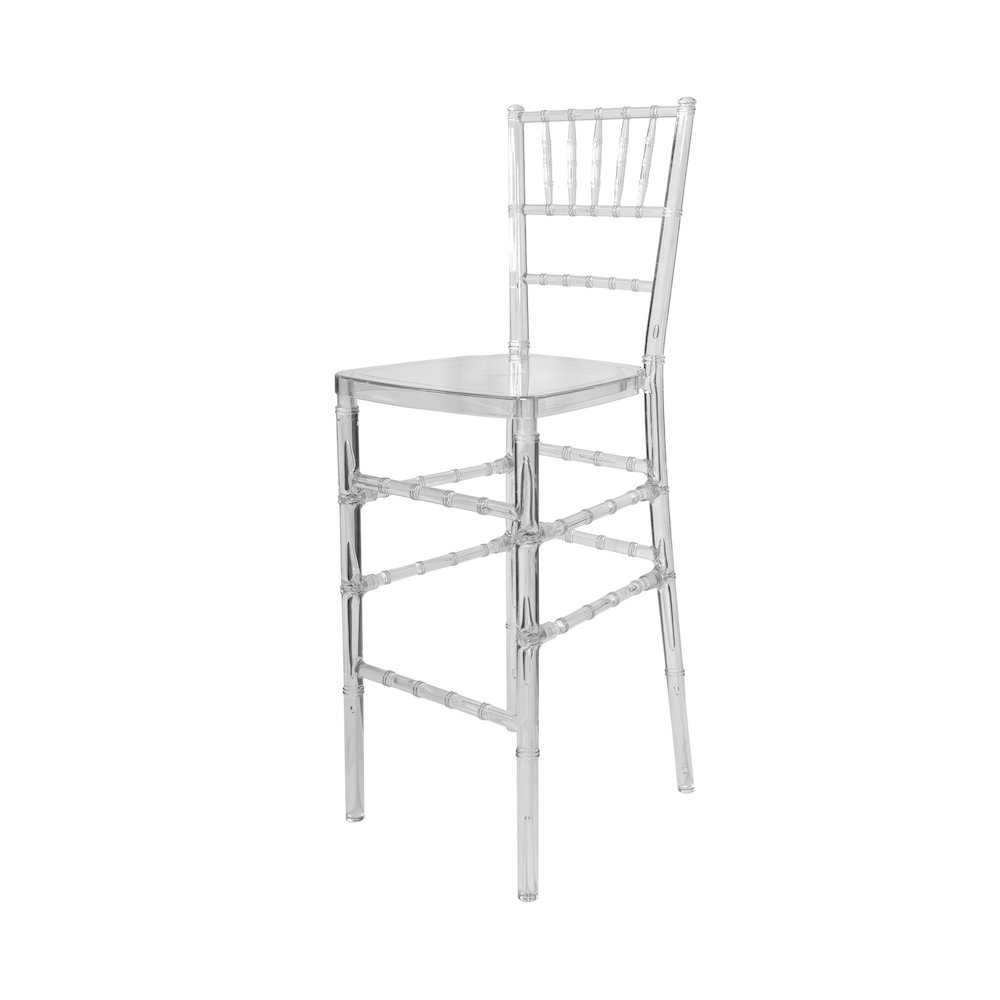 Commerical Seating Products Napleon Clear Barstool Chairs