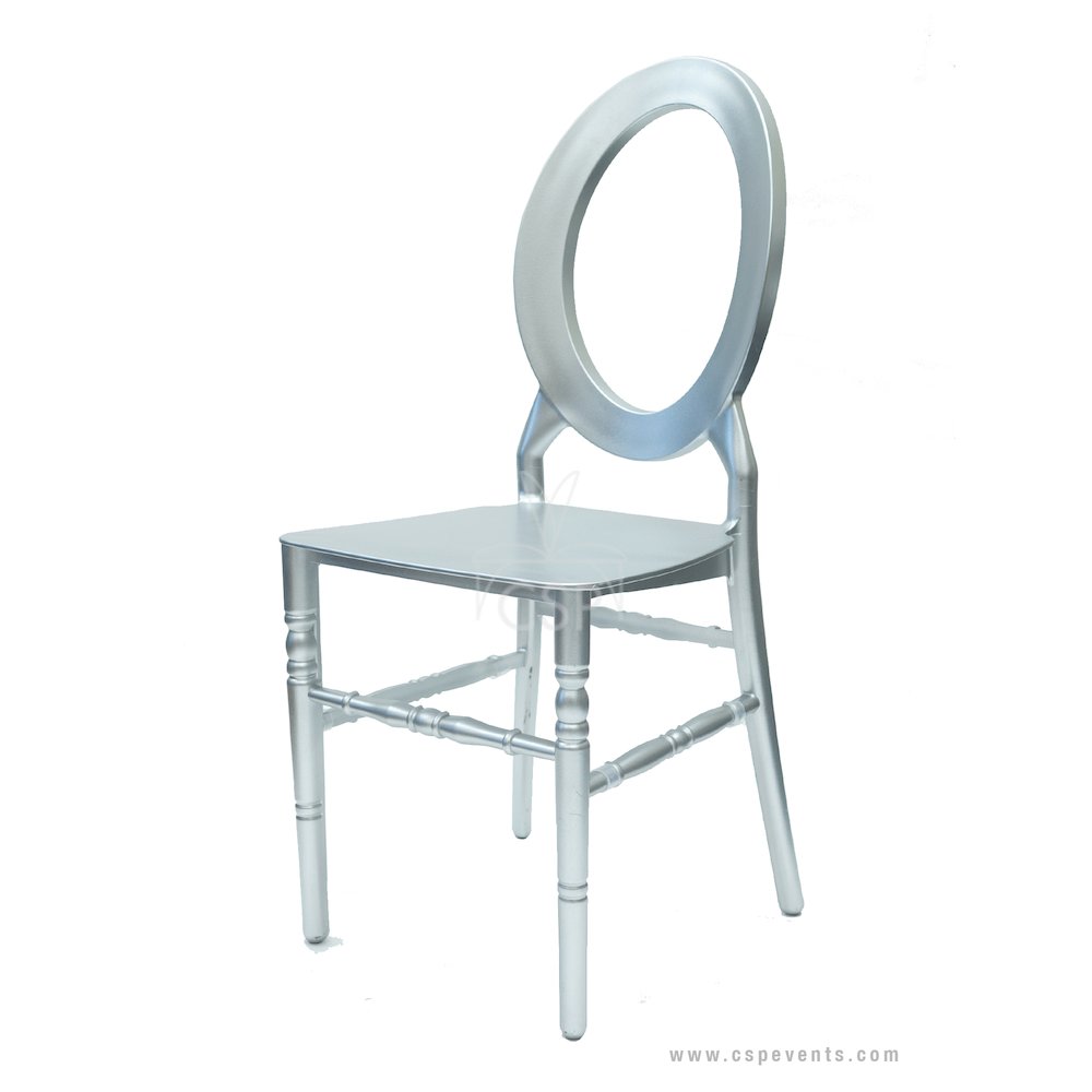 Set Of 1 O Back Chair – Silver